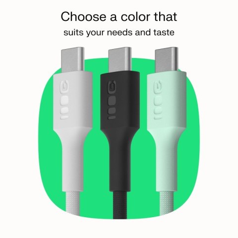 Kabel USB-C-USB-C PowerStream 100W oplot 1,2m zielony