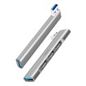 Smukły HUB USB-A do 1x USB-A 3.0 3xUSB-A 2.0
