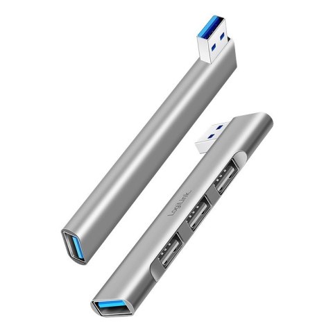 Smukły HUB USB-A do 1x USB-A 3.0 3xUSB-A 2.0