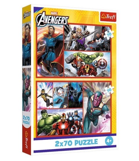 Puzzle 2x70 elementów Avengers Zostań bohaterem Puzzle 2x70 elementów Avengers Zostań bohaterem