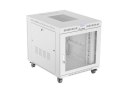 Szafa instalacyjna rack stojąca 19 cali 15U 800x1000 drzwi perforowane LCD szara (Flat pack)