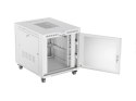 Szafa instalacyjna rack stojąca 19 cali 15U 800x1000 drzwi perforowane LCD szara (Flat pack)