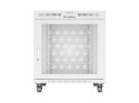 Szafa instalacyjna rack stojąca 19 cali 15U 800x1000 drzwi perforowane LCD szara (Flat pack)