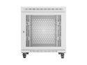 Szafa instalacyjna rack stojąca 19 cali 15U 800x1000 drzwi perforowane LCD szara (Flat pack)