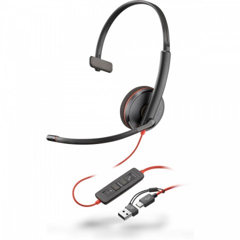 Zestaw słuchawkowy Blackwire 3210 USB-C + USB-C/A (Bulk) 8X214A6 Zestaw słuchawkowy Blackwire 3210 USB-C + USB-C/A (Bulk) 8X214A6