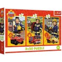 Puzzle 3x50 elementów Ekipa z remizy Strażak Sam