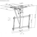 Sufitowy elektryczny uchwyt do TV MC-490 obsługa TUYA, max VESA 600x400, obrót 90st. 32-75', max 35 kg