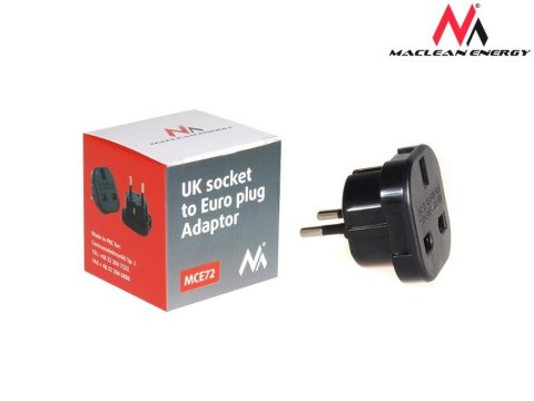 Przejściówka adapter EU na UK MCE72 Czarna
