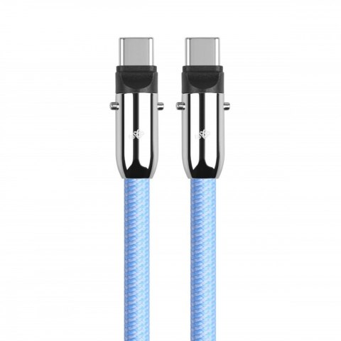Kabel 2w1 USB C smycz 1m błękitny Kabel 2w1 USB C smycz 1m błękitny