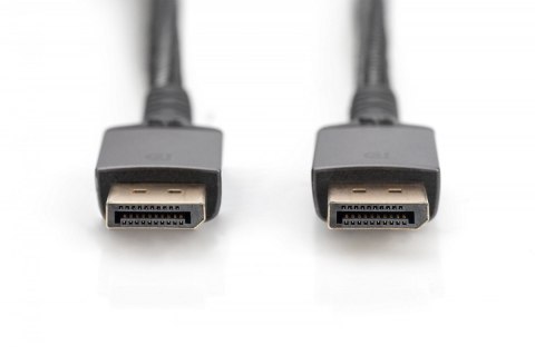 Kabel połączeniowy PREMIUM DisplayPort 8K60Hz UHD DP/DP M/M 2m Czarny Kabel połączeniowy PREMIUM DisplayPort 8K60Hz UHD DP/DP M/M 2m Czarny