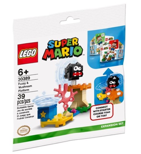 Klocki Super Mario 30389 Fuzzy i platforma z grzybem Klocki Super Mario 30389 Fuzzy i platforma z grzybem