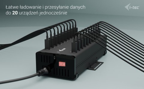 I-tec USB-C/USB-A Metal Charging + data HUB 15W per port 20x USB-C