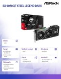 Karta graficzna RX 9070 XT STEEL LEGEND DARK 16GB GDDR6 256bit 3DP/HDMI