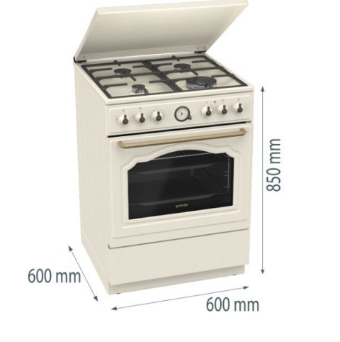 Kuchnia gazowo-elektryczna GKS6C71CLI Kuchnia gazowo-elektryczna GKS6C71CLI