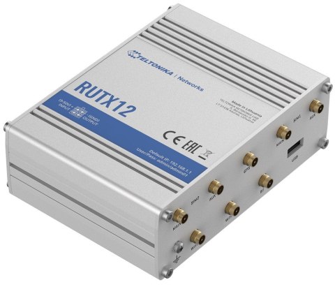 Router LTE RUTX12 (Cat 6), WiFi, BLE, GNSS, Ethernet Router LTE RUTX12 (Cat 6), WiFi, BLE, GNSS, Ethernet
