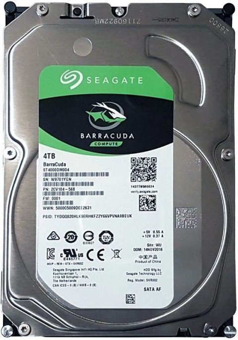 Dysk twardy Barracuda 4TB 3.5 cala 256MB ST4000DM004 Dysk twardy Barracuda 4TB 3.5 cala 256MB ST4000DM004