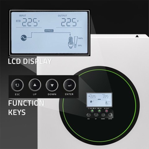 Hybrydowy Inwerter solarny Off-Grid 6200W | 120A | 48V | MPPT | BMS | Sinus | opcja Wi-Fi | Power Factor 1.0 Hybrydowy Inwerter solarny Off-Grid 6200W | 120A | 48V | MPPT | BMS | Sinus | opcja Wi-Fi | Power Factor 1.0