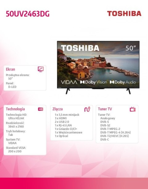 Telewizor LED 50 cali 50UV2463DG