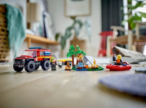 Klocki City 60412 Terenowy wóz strażacki z łodzią ratunkową