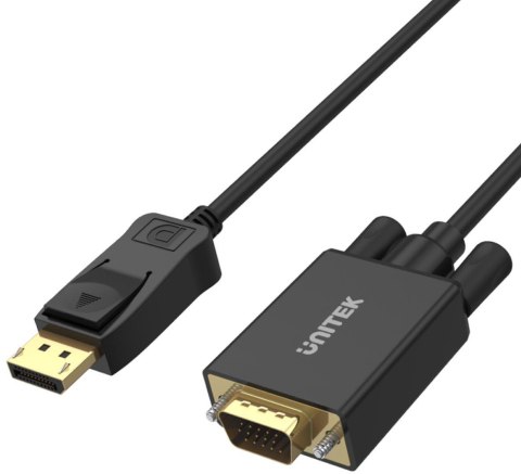 Adapter Unitek DisplayPort na VGA, kabel 1,8m Adapter Unitek DisplayPort na VGA, kabel 1,8m