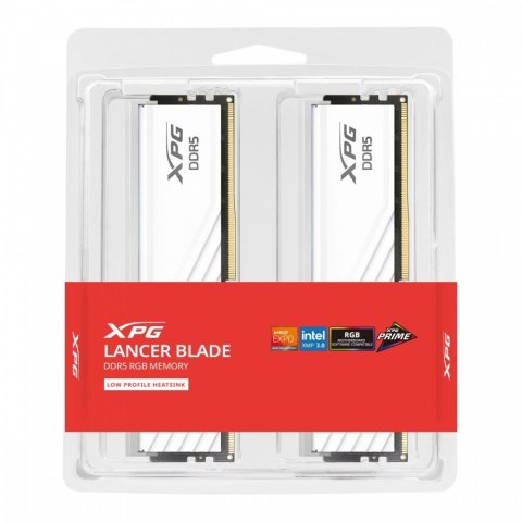 Pamięć XPG Lancer Blade DDR5 6400 32GB (2x16) CL32 RGB Biała Pamięć XPG Lancer Blade DDR5 6400 32GB (2x16) CL32 RGB Biała