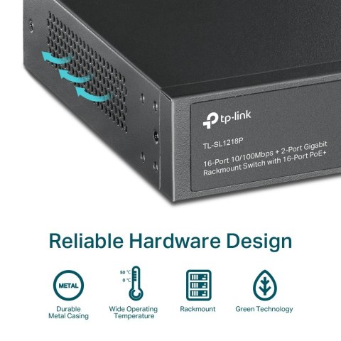 SL1218P switch 16xFE PoE+ 2xGb 1xSFP SL1218P switch 16xFE PoE+ 2xGb 1xSFP