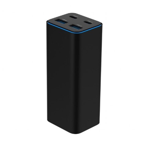 Ładowarka uniwersalna 100W GaN 2xUSB-A 2xUSB-C szybkie ładowanie czarna Ładowarka uniwersalna 100W GaN 2xUSB-A 2xUSB-C szybkie ładowanie czarna