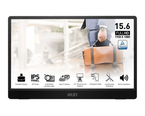 Monitor 15.6 cala PRO MP161 E2U LED/FHD/Flat/60Hz/szary