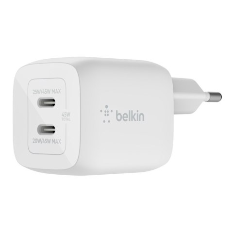 Podwójna ładowarka ścienna USB-C GaN z PPS 45 W Podwójna ładowarka ścienna USB-C GaN z PPS 45 W