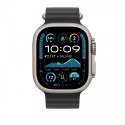 Pasek Ocean w kolorze czarnym do koperty 49 mm - elementy z tytanu w kolorze naturalnym