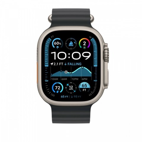 Pasek Ocean w kolorze czarnym do koperty 49 mm - elementy z tytanu w kolorze naturalnym Pasek Ocean w kolorze czarnym do koperty 49 mm - elementy z tytanu w kolorze naturalnym