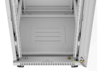 Szafa stojąca rack 19'' 22U 600x800 szara drzwi szklane LCD flack pack
