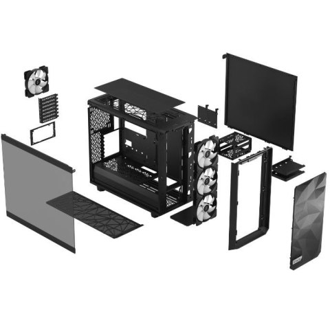 Obudowa Meshify 2 RGB Black TG Lite Tint Obudowa Meshify 2 RGB Black TG Lite Tint