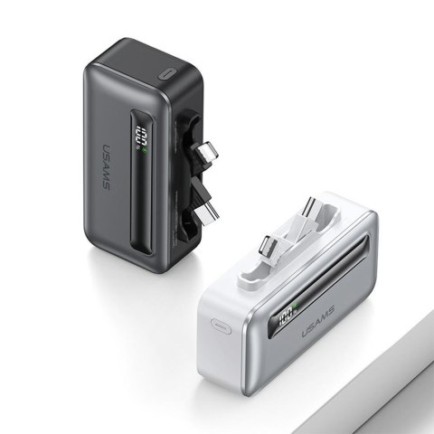 Powerbank 4500mAh 20W USB-C/Lightning Fast Charge srebrny Powerbank 4500mAh 20W USB-C/Lightning Fast Charge srebrny