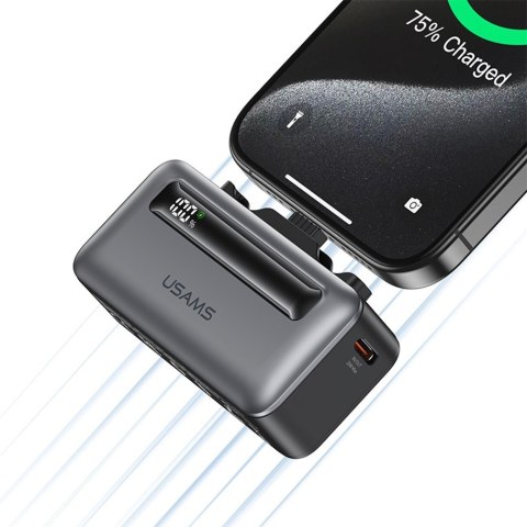 Powerbank 4500mAh 20W USB-C/Lightning Fast Charge srebrny Powerbank 4500mAh 20W USB-C/Lightning Fast Charge srebrny
