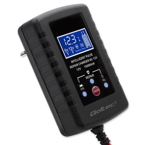 Automatyczna ładowarka do akumulatora AGM GEL STD 6V/12V | 2A | Prostownik z funkcją naprawy i wyświetlaczem LED Automatyczna ładowarka do akumulatora AGM GEL STD 6V/12V | 2A | Prostownik z funkcją naprawy i wyświetlaczem LED