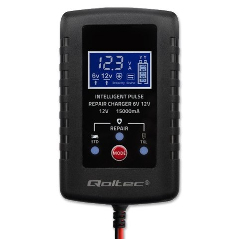 Automatyczna ładowarka do akumulatora AGM GEL STD 6V/12V | 2A | Prostownik z funkcją naprawy i wyświetlaczem LED Automatyczna ładowarka do akumulatora AGM GEL STD 6V/12V | 2A | Prostownik z funkcją naprawy i wyświetlaczem LED