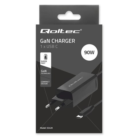 Ładowarka sieciowa 90W GaN | 5-20V | 3-4.5A | USB-C 3.1 Ładowarka sieciowa 90W GaN | 5-20V | 3-4.5A | USB-C 3.1