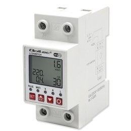 Przekaźnik 63A na szynę DIN z licznikiem energii elektrycznej | Timer | Tuya | Wi-Fi | LED 
