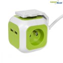 MagicCube poczwórne gniazdko prądowe, 2 wejścia usb 1,4m GB118