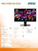 Monitor 26.5 cala MAG 271QPX QD-OLED LED/WQHD/FLAT/360Hz/czarny
