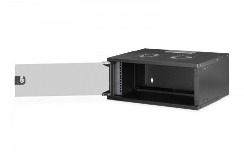 Szafa sieciowa wisząca 19" 4U, SOHO PRO 240 x 540 x 400 mm, nośność 60kg, drzwi szyba, niezłożona, Czarna