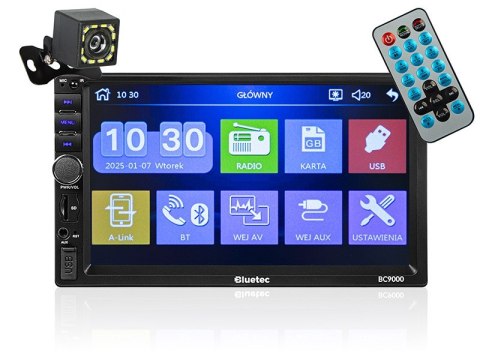 Radio samochodowe BC9000 2DIN 7 cali RDS USB microSD 4x50W kamera cofania Radio samochodowe BC9000 2DIN 7 cali RDS USB microSD 4x50W kamera cofania