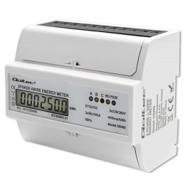 Trójfazowy dwukierunkowy elektroniczny licznik | miernik zużycia energii na szynę DIN | 400V | 100A | LCD | 4P