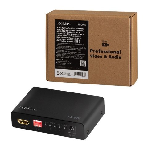 Splitter 4xHDMI 4K, 60Hz, EDID Splitter 4xHDMI 4K, 60Hz, EDID