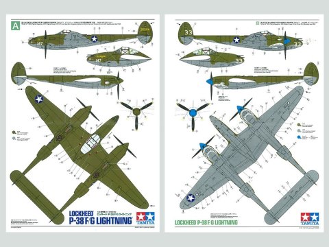 Model plastikowy Lockheed P-38 F/G Lightning Model plastikowy Lockheed P-38 F/G Lightning