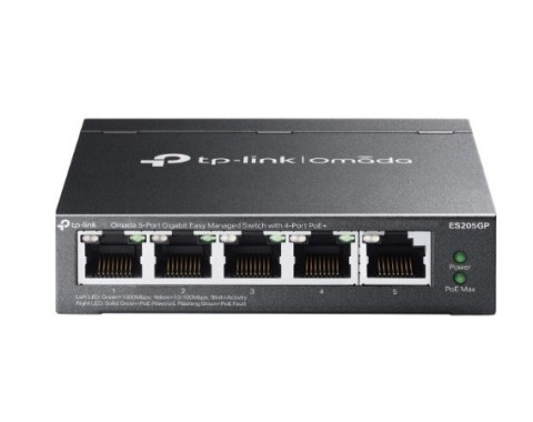Przełącznik ES205GP Omada 5-Port Gigabit Easy 4-Port PoE+ Przełącznik ES205GP Omada 5-Port Gigabit Easy 4-Port PoE+