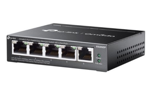 Przełącznik ES205GP Omada 5-Port Gigabit Easy 4-Port PoE+ Przełącznik ES205GP Omada 5-Port Gigabit Easy 4-Port PoE+