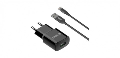 Ładowarka sieciowa USB + kabel Lightning 1 metr USB A 12W 2,4A Ładowarka sieciowa USB + kabel Lightning 1 metr USB A 12W 2,4A