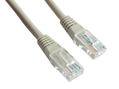 Patch cord kat.5e osłonka zalewana 1M szary Patch cord kat.5e osłonka zalewana 1M szary